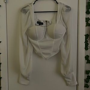 white corset top